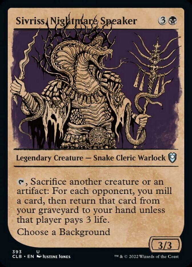 Sivriss, Nightmare Speaker (Showcase) [Commander Legends: Battle for Baldur's Gate] | Black Swamp Games