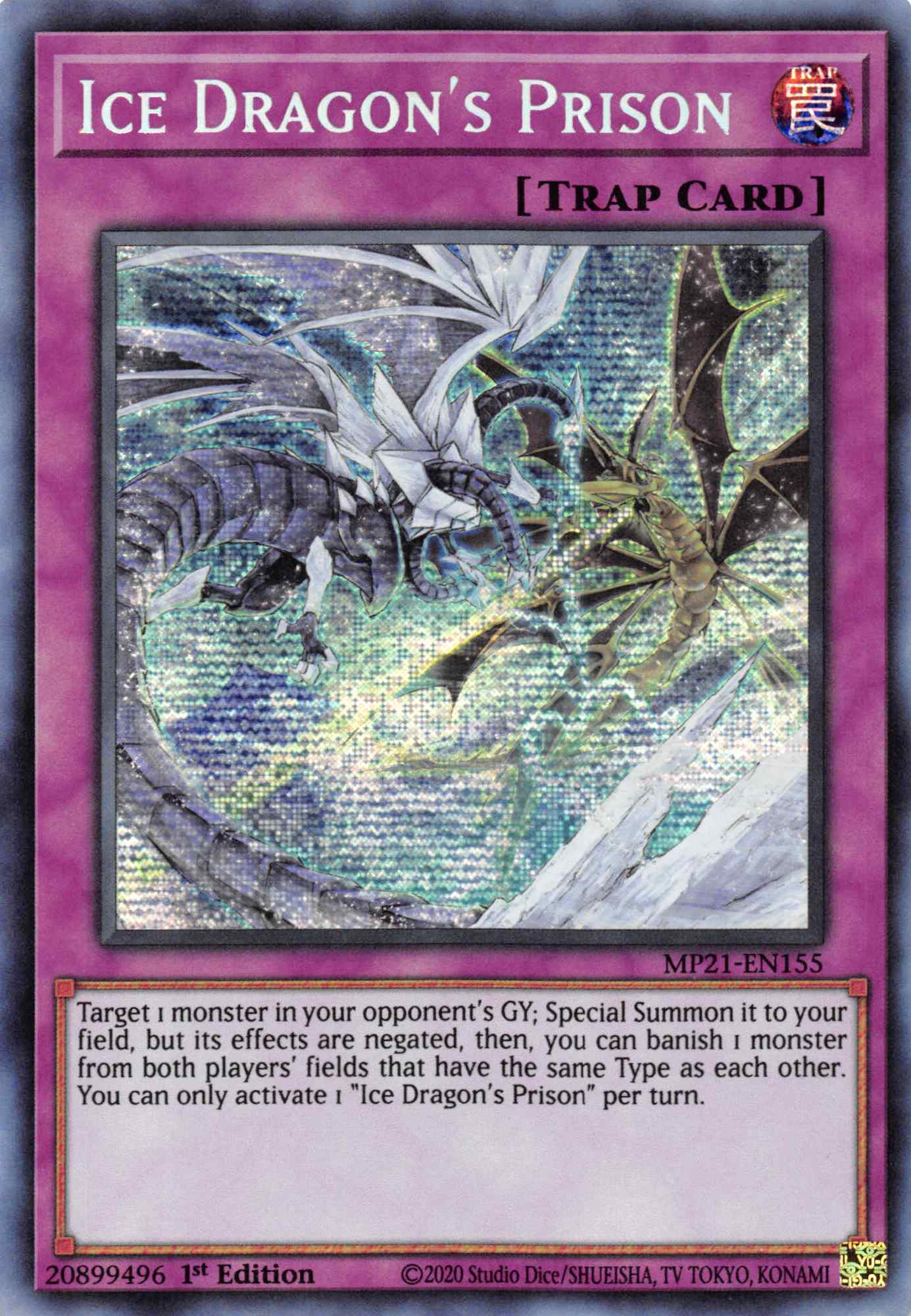 Ice Dragon's Prison [MP21-EN155] Prismatic Secret Rare | Black Swamp Games