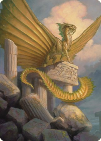 Ancient Gold Dragon Art Card (05) [Commander Legends: Battle for Baldur's Gate Art Series] | Black Swamp Games