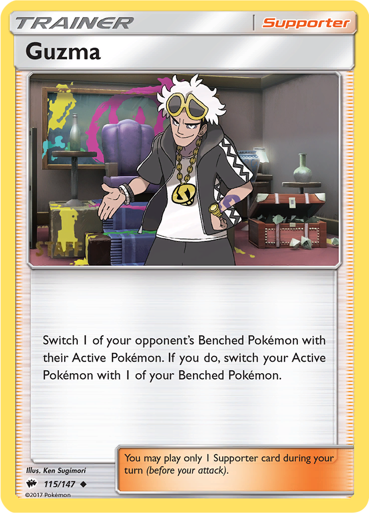 Guzma (115/147) (Regional Championships Staff) [Sun & Moon: Burning Shadows] | Black Swamp Games