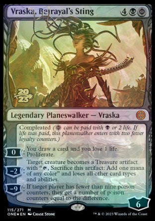 Vraska, Betrayal's Sting [Phyrexia: All Will Be One Prerelease Promos] | Black Swamp Games