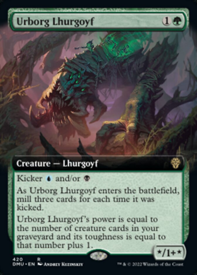 Urborg Lhurgoyf (Extended Art) [Dominaria United] | Black Swamp Games