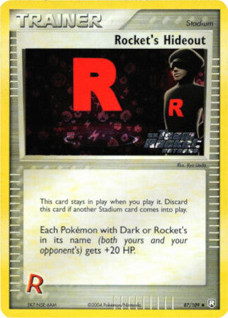 Rocket's Hideout (87/109) (Stamped) [EX: Team Rocket Returns] | Black Swamp Games