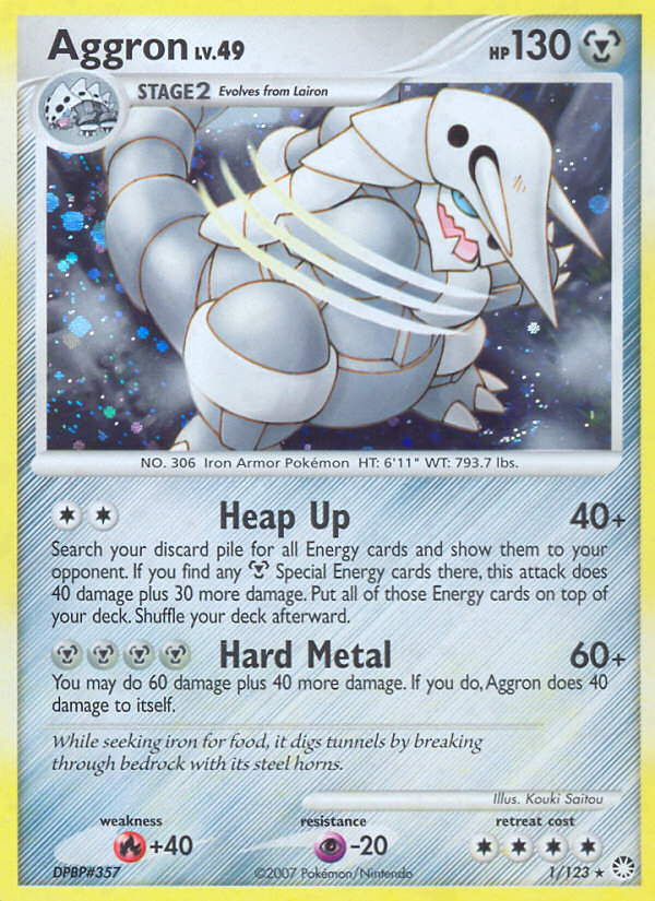 Aggron (1/123) [Diamond & Pearl: Mysterious Treasures] | Black Swamp Games