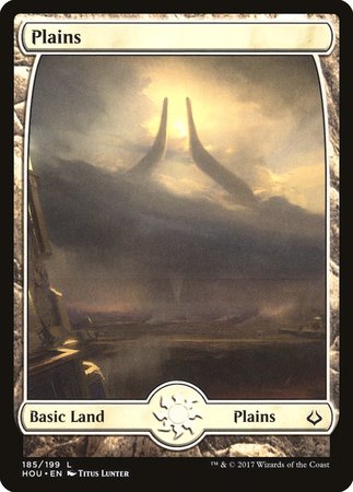 Plains (185) - Full Art [Hour of Devastation] | Black Swamp Games