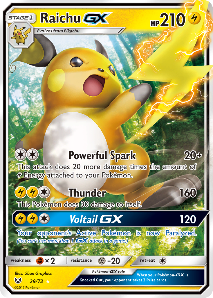 Raichu GX (29/73) [Sun & Moon: Shining Legends] | Black Swamp Games