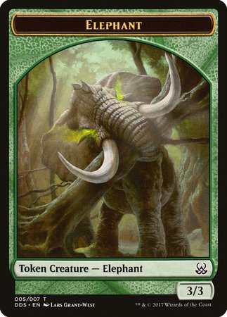 Elephant Token [Duel Decks: Mind vs. Might Tokens] | Black Swamp Games