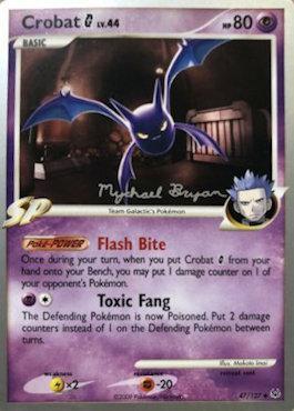 Crobat G LV.44 (47/127) (Happy Luck - Mychael Bryan) [World Championships 2010] | Black Swamp Games