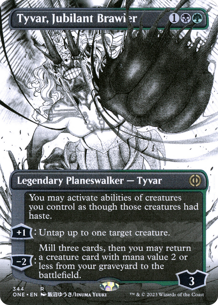 Tyvar, Jubilant Brawler (Borderless Manga) [Phyrexia: All Will Be One] | Black Swamp Games