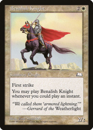 Benalish Knight [Weatherlight] | Black Swamp Games