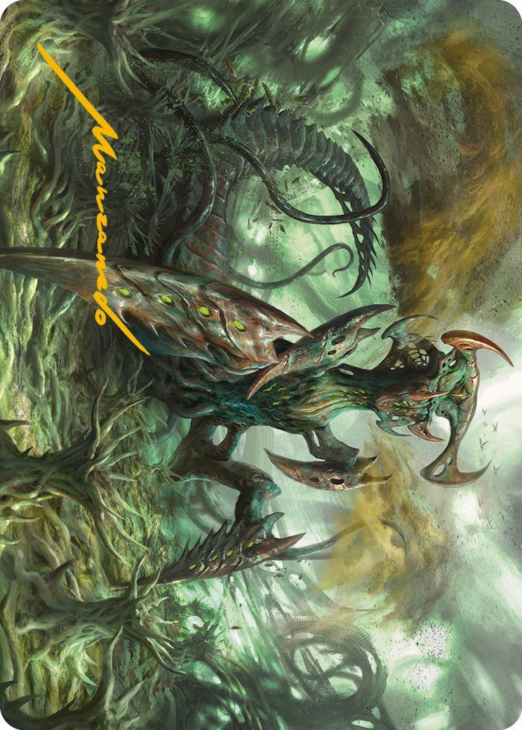 Zopandrel, Hunger Dominus Art Card (Gold-Stamped Signature) [Phyrexia: All Will Be One Art Series] | Black Swamp Games