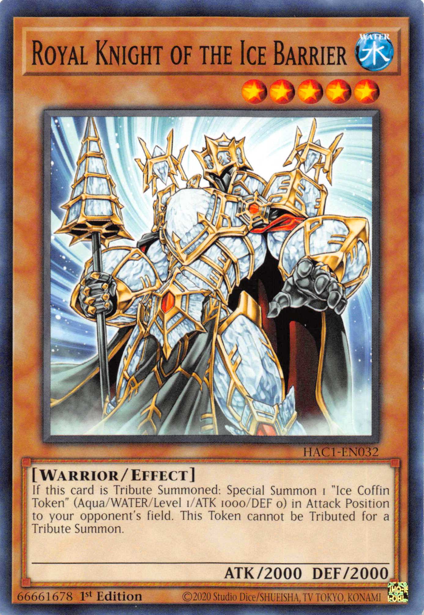 Royal Knight of the Ice Barrier (Duel Terminal) [HAC1-EN032] Parallel Rare | Black Swamp Games