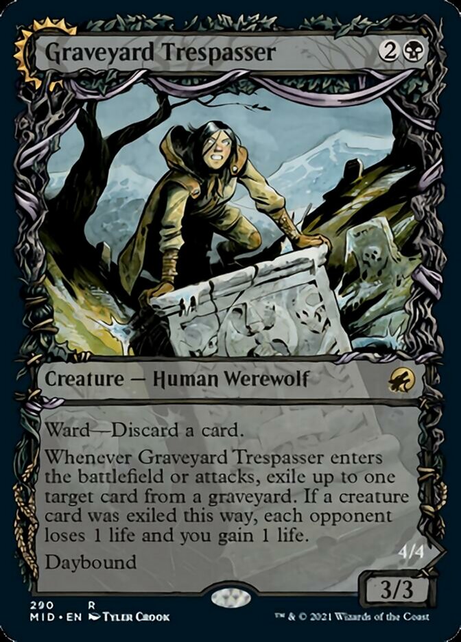 Graveyard Trespasser // Graveyard Glutton (Showcase Equinox) [Innistrad: Midnight Hunt] | Black Swamp Games