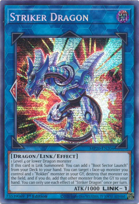 Striker Dragon [MP20-EN204] Prismatic Secret Rare | Black Swamp Games