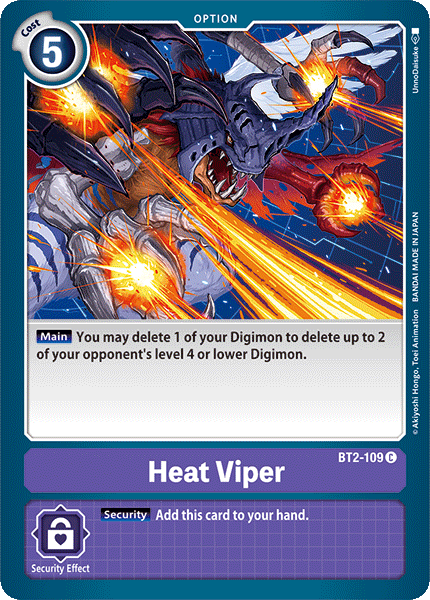 Heat Viper [BT2-109] [Release Special Booster Ver.1.0] | Black Swamp Games