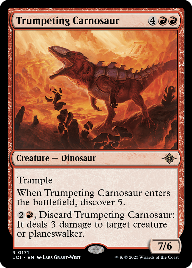 Trumpeting Carnosaur [The Lost Caverns of Ixalan] | Black Swamp Games