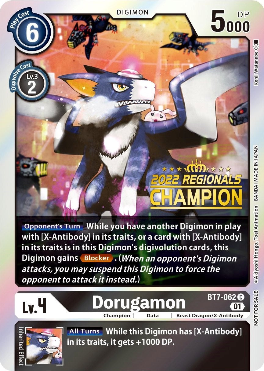 Dorugamon [BT7-062] (2022 Championship Offline Regional) (Online Champion) [Next Adventure Promos] | Black Swamp Games