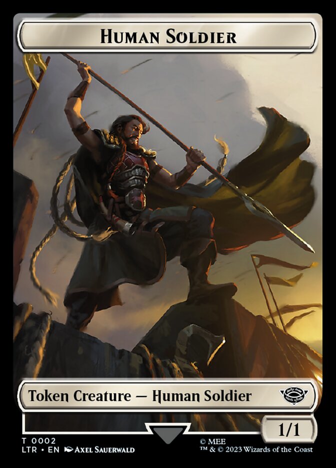 Human Soldier Token (02) [The Lord of the Rings: Tales of Middle-Earth Tokens] | Black Swamp Games