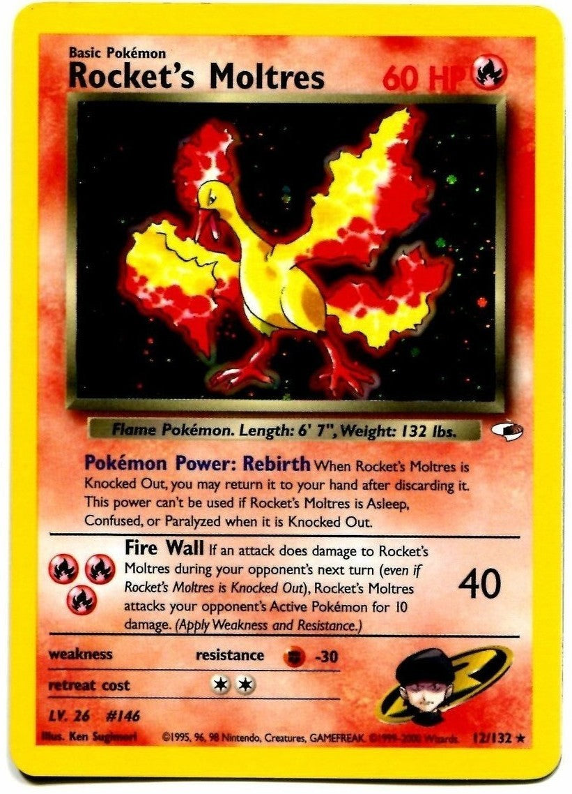 Rocket's Moltres (12/132) [Gym Heroes Unlimited] | Black Swamp Games