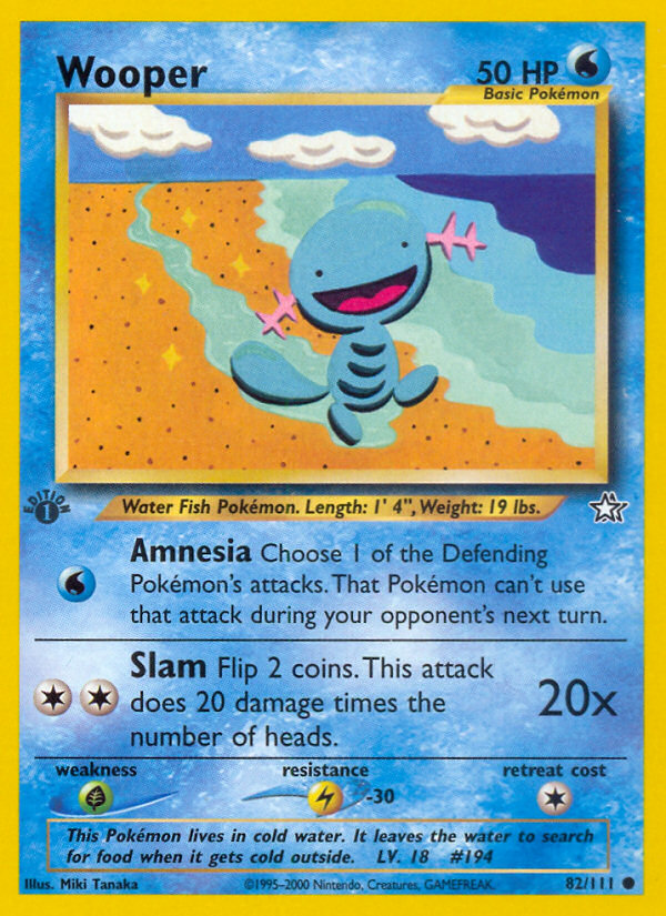 Wooper (82/111) [Neo Genesis 1st Edition] | Black Swamp Games