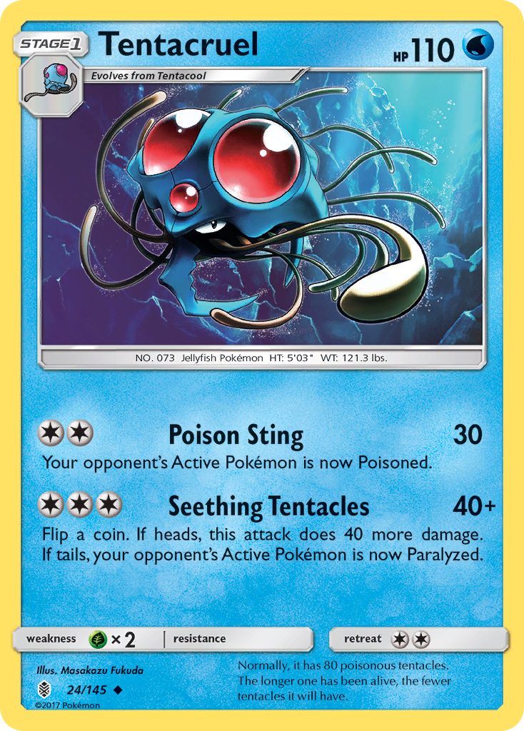 Tentacruel (24/145) [Sun & Moon: Guardians Rising] | Black Swamp Games