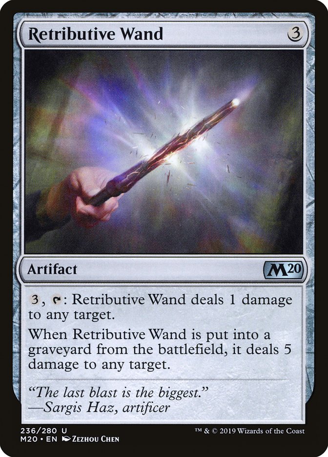 Retributive Wand [Core Set 2020] | Black Swamp Games