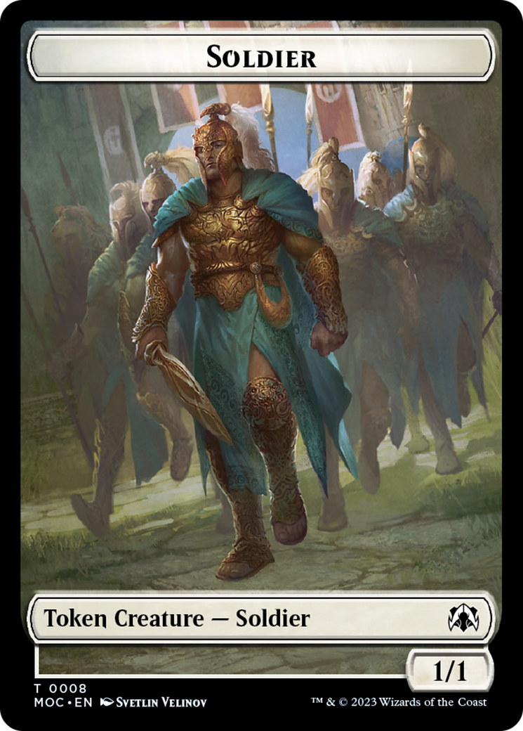 Soldier // Insect Double-Sided Token [March of the Machine Commander Tokens] | Black Swamp Games