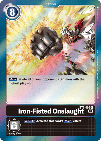 Iron-Fisted Onslaught [BT6-106] [Double Diamond] | Black Swamp Games