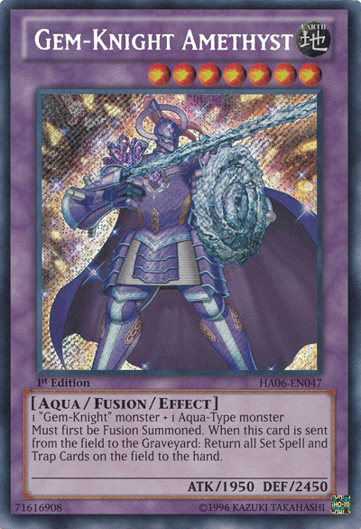 Gem-Knight Amethyst [HA06-EN047] Secret Rare | Black Swamp Games