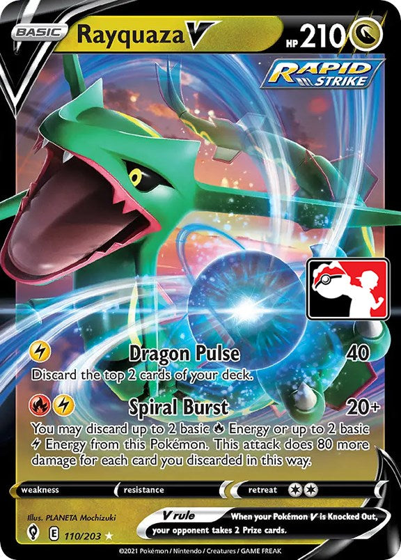 Rayquaza V (110/203) [Prize Pack Series One] | Black Swamp Games