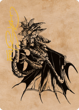 Ancient Copper Dragon Art Card (52) (Gold-Stamped Signature) [Commander Legends: Battle for Baldur's Gate Art Series] | Black Swamp Games