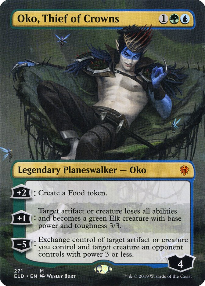 Oko, Thief of Crowns (Borderless) [Throne of Eldraine] | Black Swamp Games