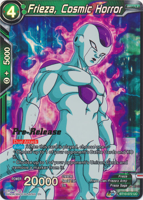 Frieza, Cosmic Horror (BT10-072) [Rise of the Unison Warrior Prerelease Promos] | Black Swamp Games