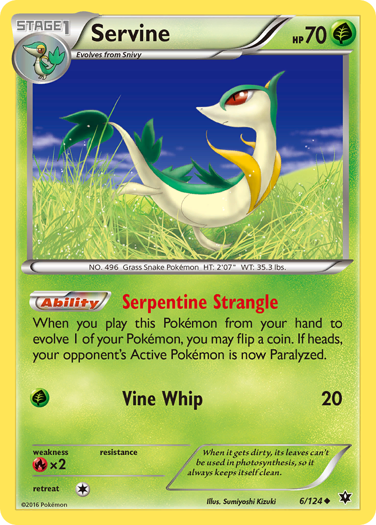 Servine (6/124) [XY: Fates Collide] | Black Swamp Games