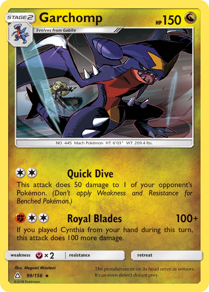 Garchomp (99/156) (Cracked Ice Holo) (Theme Deck Exclusive) [Sun & Moon: Ultra Prism] | Black Swamp Games