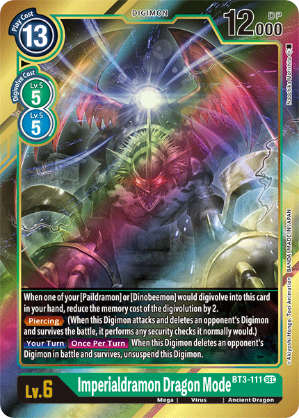 Imperialdramon Dragon Mode [BT3-111] (Alternate Art) [Release Special Booster Ver.1.5] | Black Swamp Games