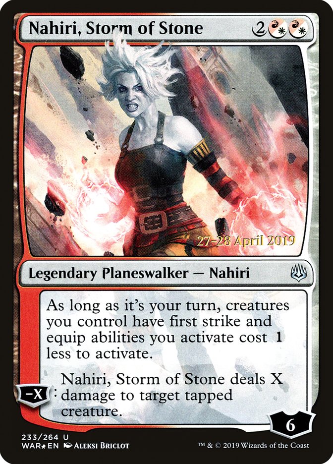 Nahiri, Storm of Stone  [War of the Spark Prerelease Promos] | Black Swamp Games