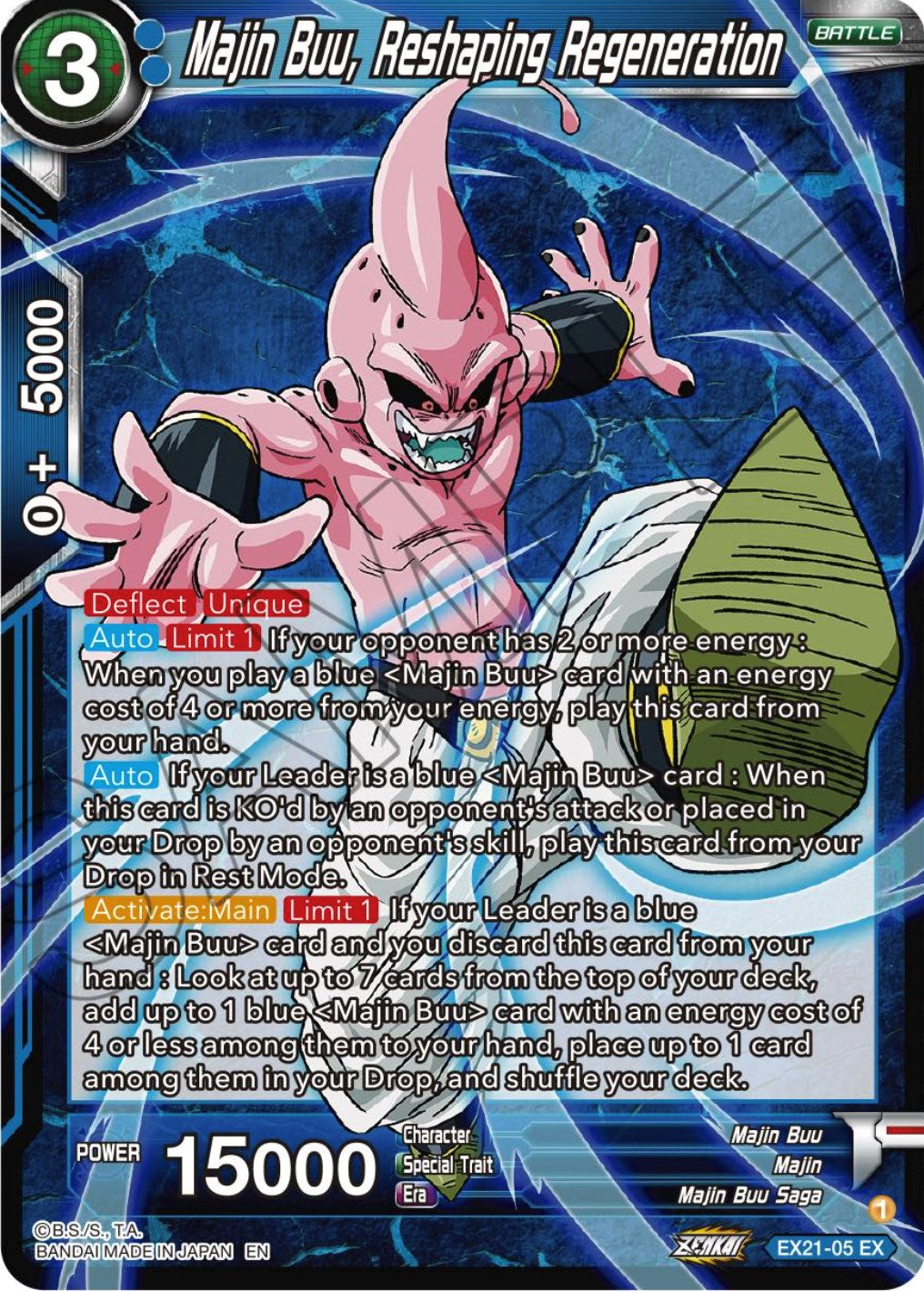 Majin Buu, Reshaping Regeneration (EX21-05) [5th Anniversary Set] | Black Swamp Games