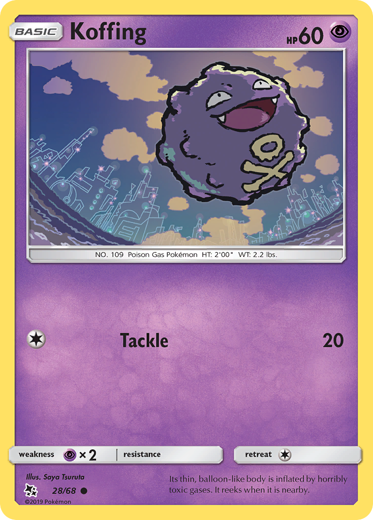 Koffing (28/68) [Sun & Moon: Hidden Fates] | Black Swamp Games