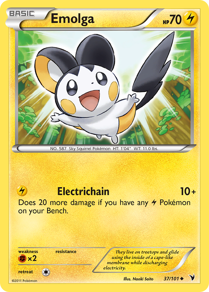 Emolga (37/101) [Black & White: Noble Victories] | Black Swamp Games