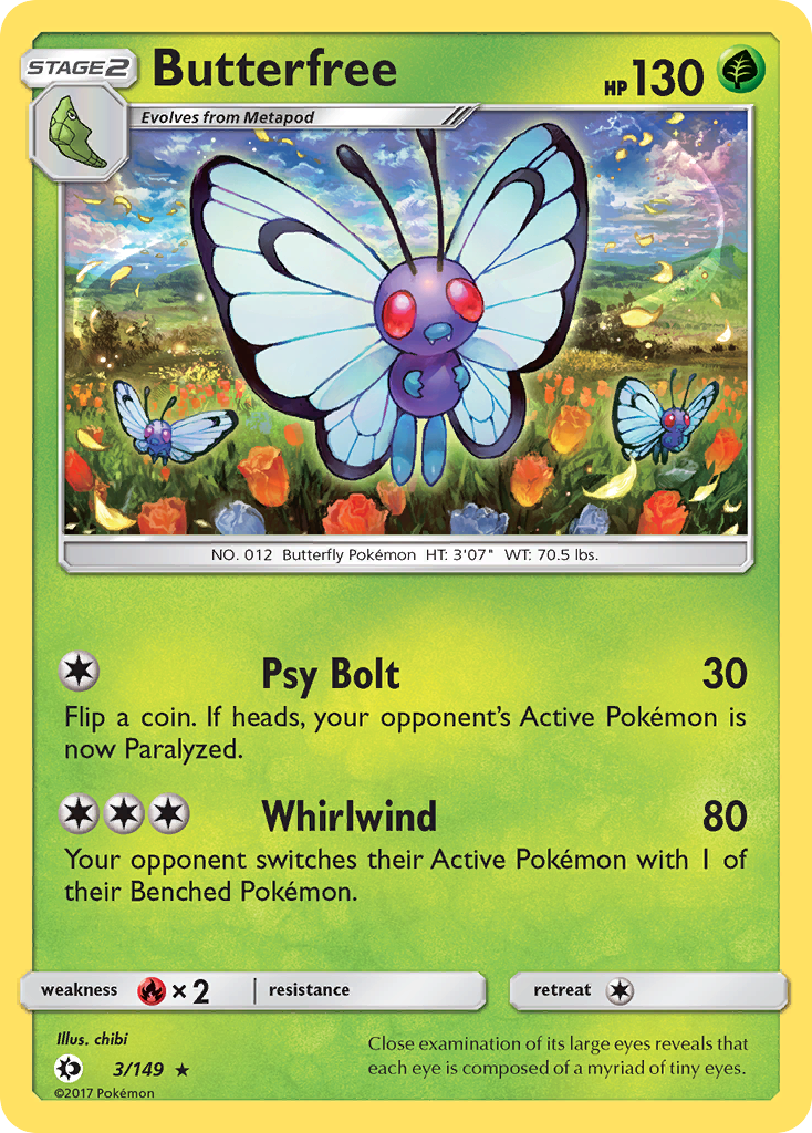 Butterfree (3/149) [Sun & Moon: Base Set] | Black Swamp Games