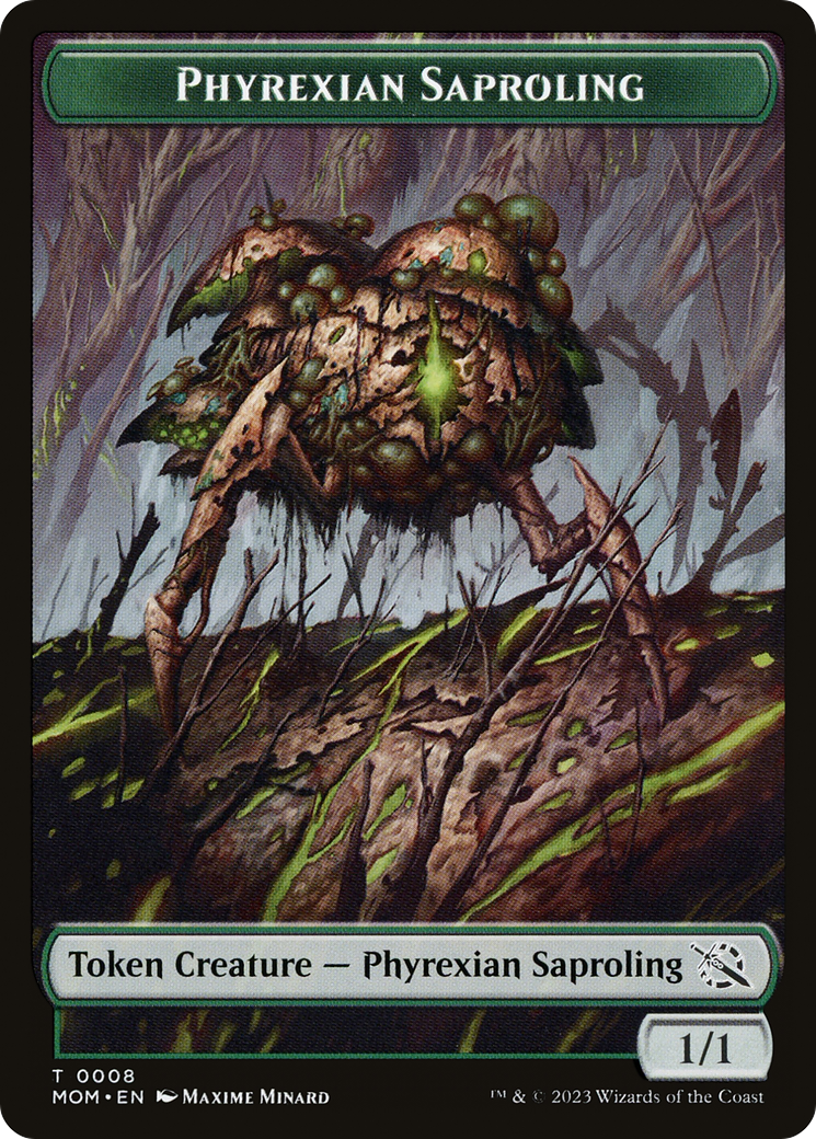 Treasure (20) // Phyrexian Saproling Double-Sided Token [March of the Machine Tokens] | Black Swamp Games