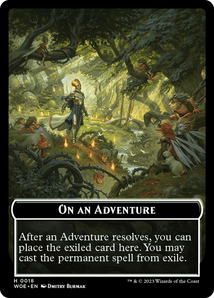Wicked Role / Cursed Role // Emblem - On An Adventure Double-Sided Token [Wilds of Eldraine Tokens] | Black Swamp Games
