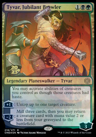 Tyvar, Jubilant Brawler [Phyrexia: All Will Be One Prerelease Promos] | Black Swamp Games