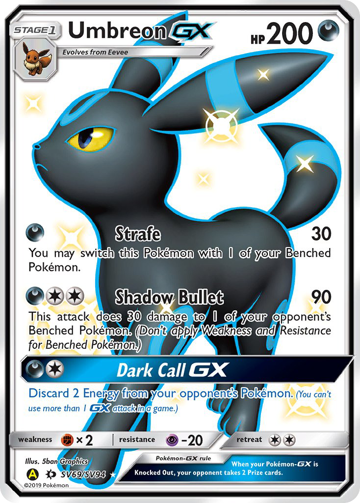 Umbreon GX (SV69/SV94) [Sun & Moon: Hidden Fates - Shiny Vault] | Black Swamp Games