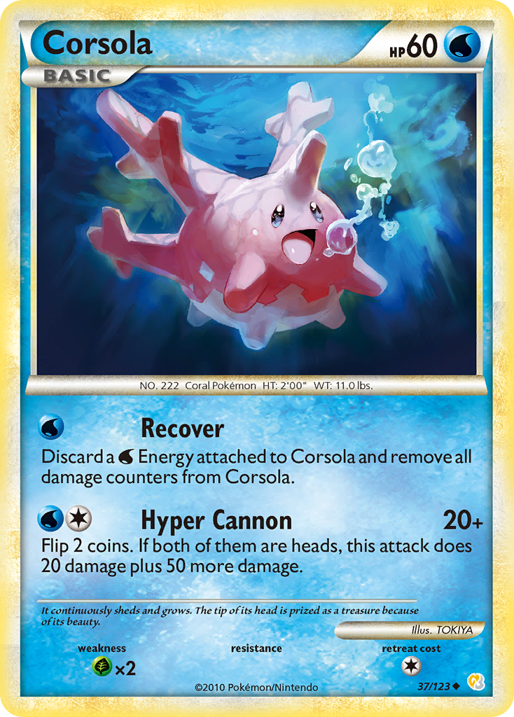 Corsola (37/123) [HeartGold & SoulSilver: Base Set] | Black Swamp Games