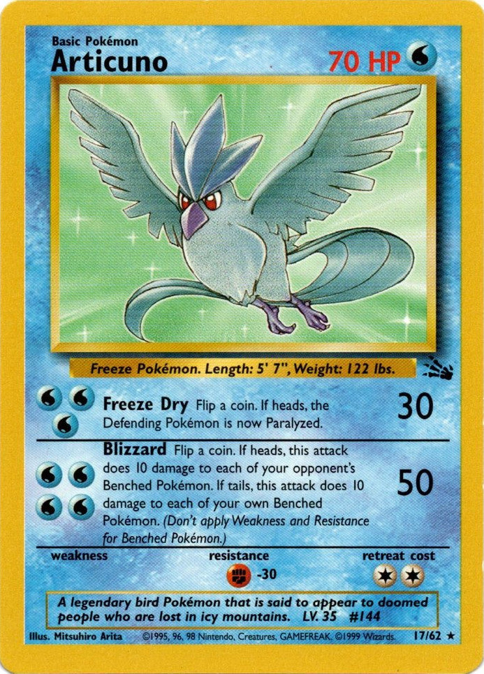 Articuno (17/62) [Fossil Unlimited] | Black Swamp Games