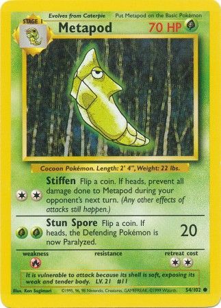 Metapod (54/102) [Base Set Unlimited] | Black Swamp Games