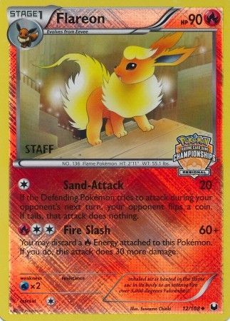 Flareon (12/108) (Regional Championship 2013 Promo Staff) [Black & White: Dark Explorers] | Black Swamp Games