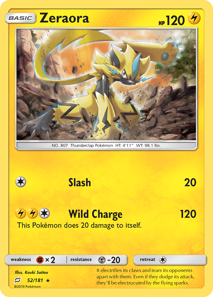 Zeraora (52/181) [Sun & Moon: Team Up] | Black Swamp Games